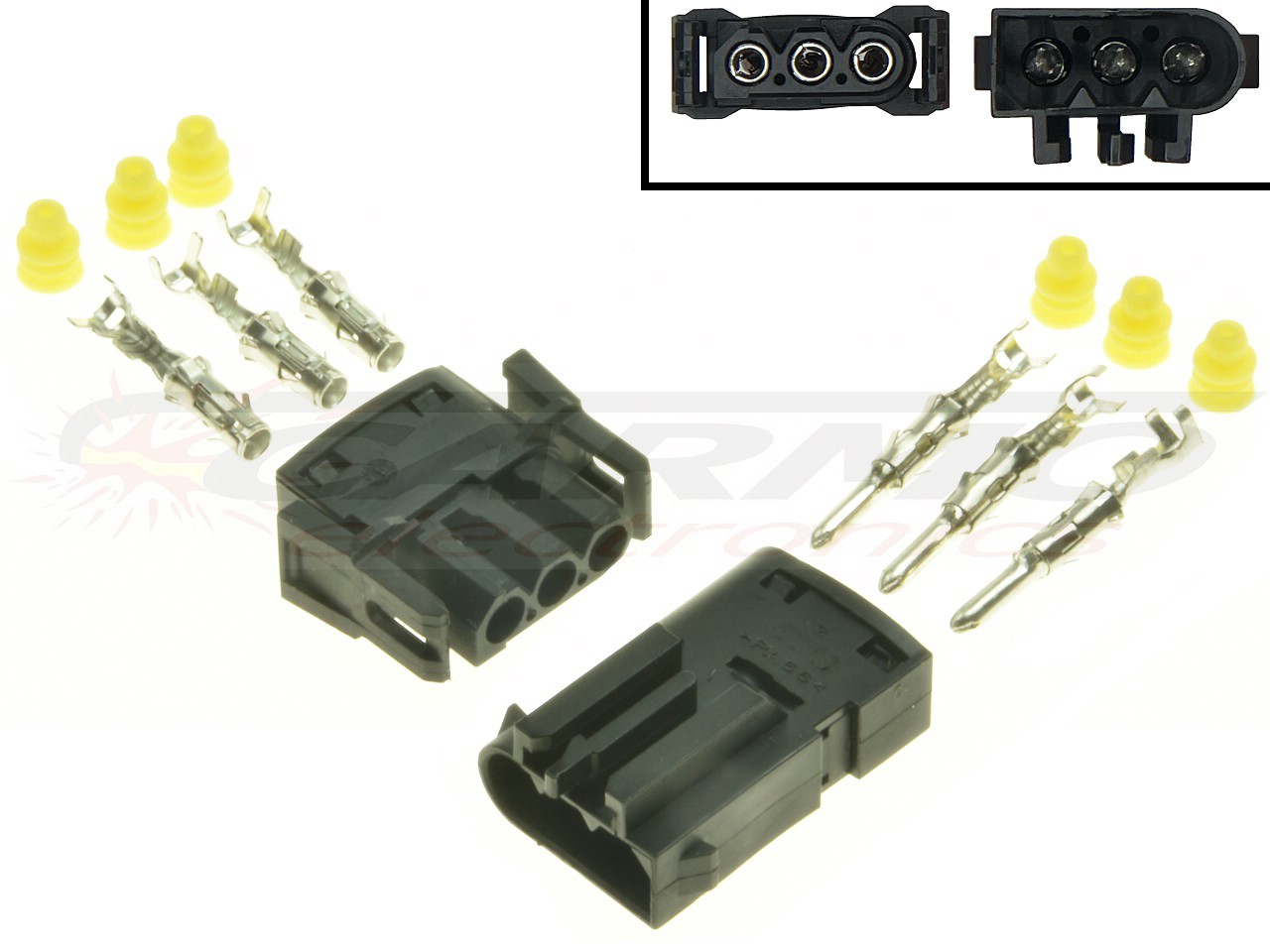 BMW C400 F650 F700 F800 voltage regulator rectifier connector set (AMP 1-828817-1, BMW 1378114, PA66) - Clique na Imagem para Fechar