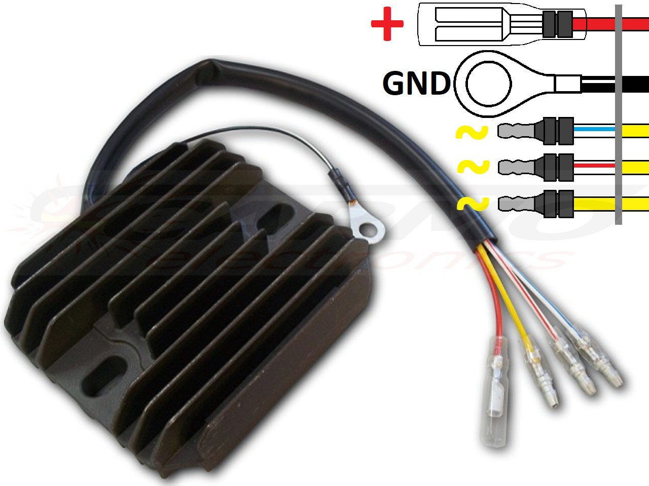 CARR101 - Suzuki GS MOSFET Voltage regulator rectifier (32800-45210, 32500-49010, RS21) - Clique na Imagem para Fechar