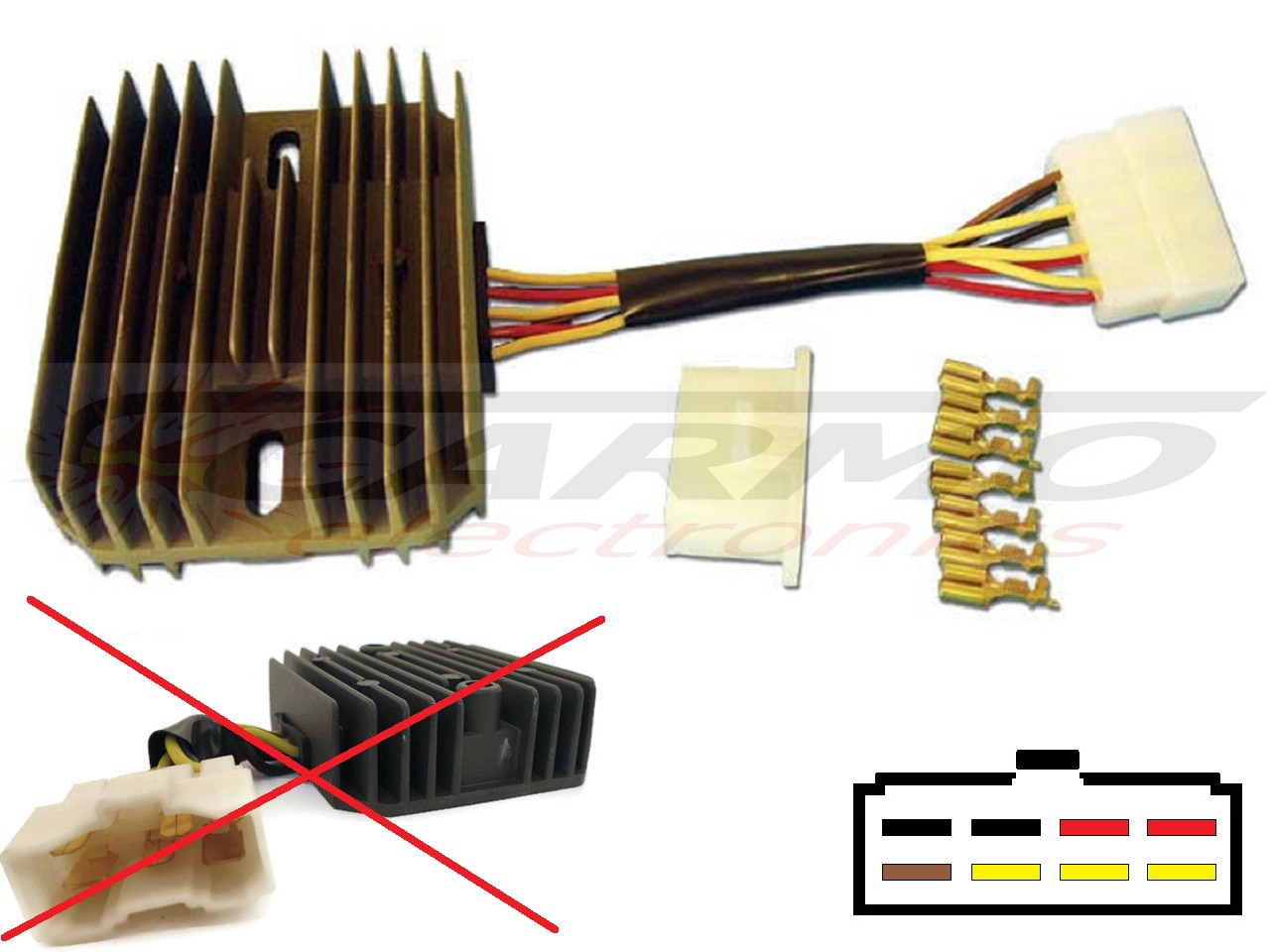 CARR1271 Kawasaki KLF400 MOSFET Voltage regulator rectifier - Clique na Imagem para Fechar