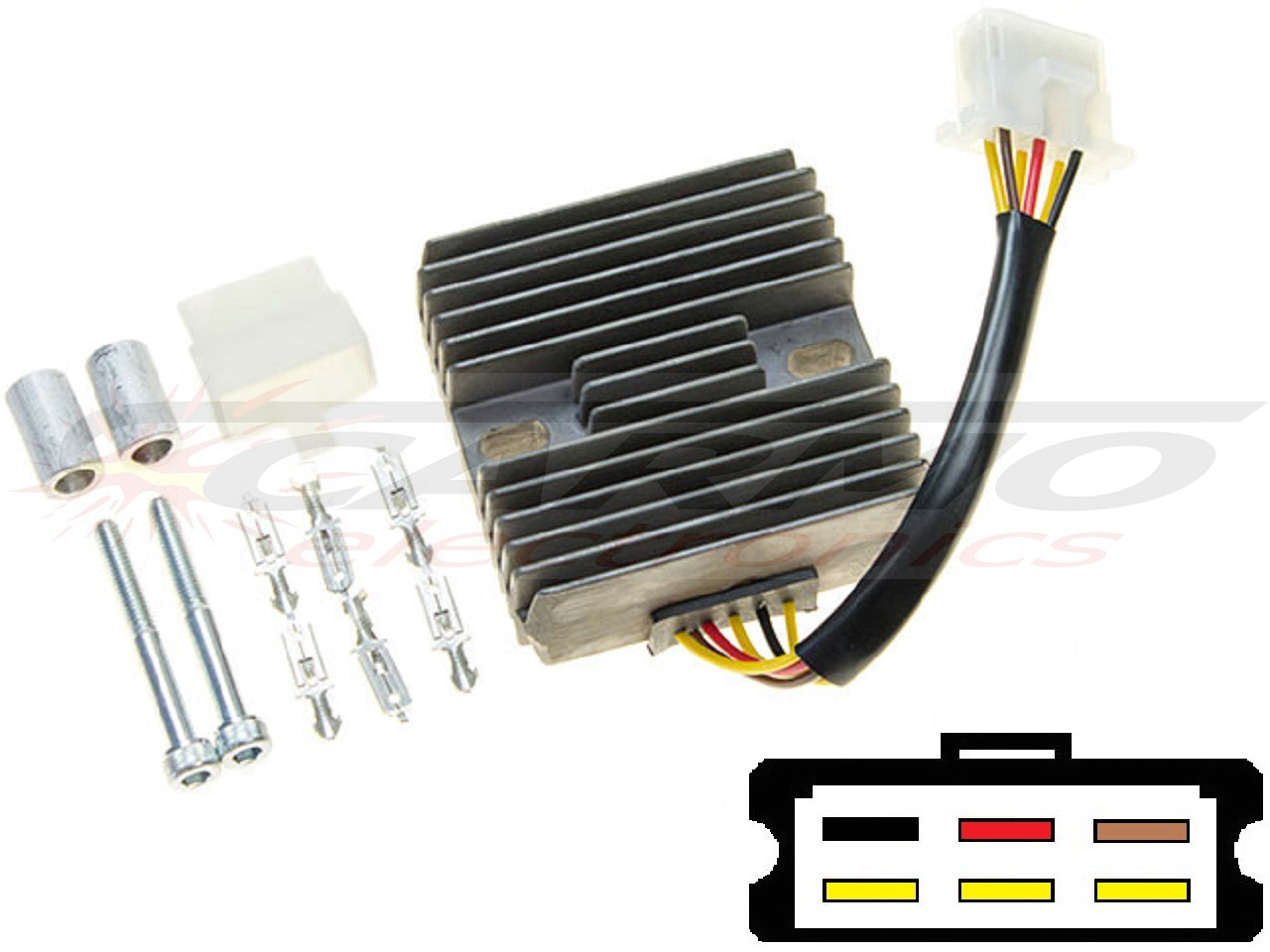 CARR151 - Kawasaki EN500 GPZ500 MOSFET Voltage regulator rectifier SH530-12 - Clique na Imagem para Fechar