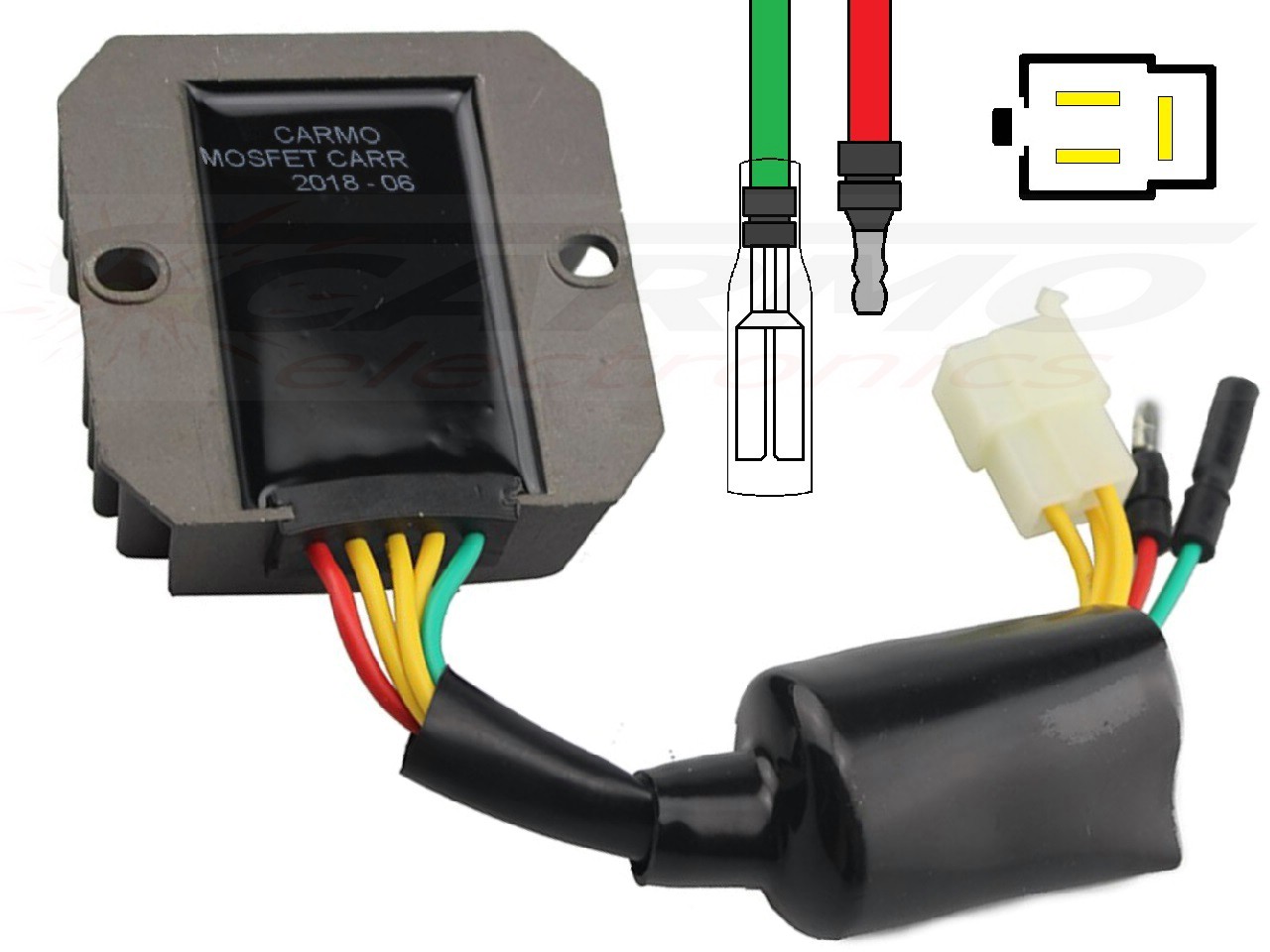 CARR204-SLR Honda FX650 SLR650 - MOSFET Voltage regulator rectifier (SH532C-13) - Clique na Imagem para Fechar