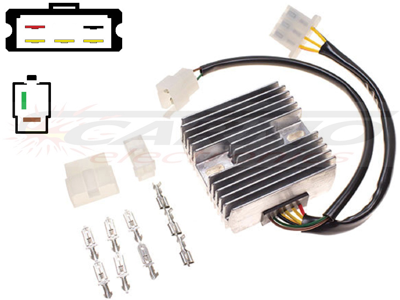 CARR341 - Kawasaki Z650 KZ650 MOSFET Voltage regulator rectifier - Clique na Imagem para Fechar