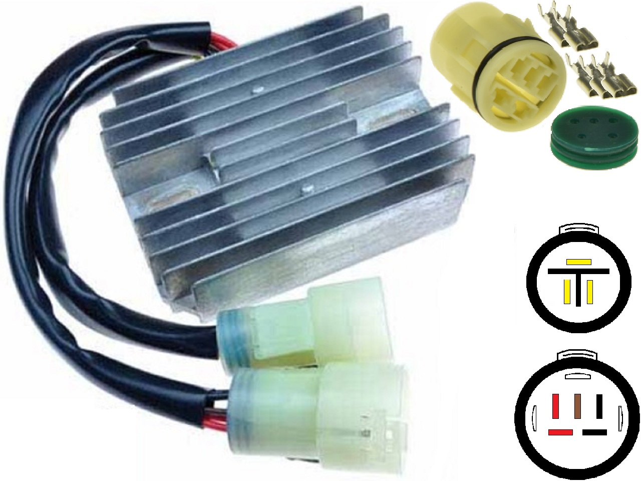 CARR441 - Retificador regulador de tensão Kawasaki ZX MOSFET (SH689-12, 21066-1119) - Clique na Imagem para Fechar