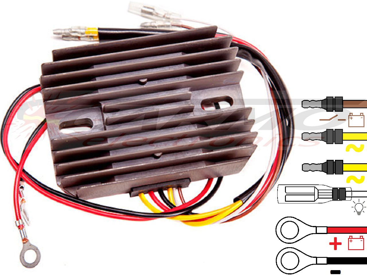 CARR4511 Moto Guzzi Cagiva MOSFET Voltage regulator rectifier - Clique na Imagem para Fechar