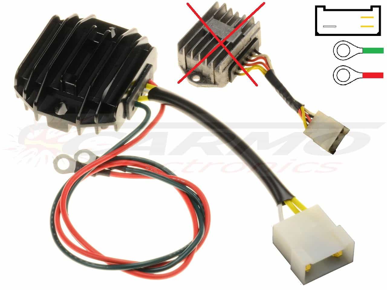 CARR512 Ducati Paso MOSFET Voltage regulator rectifier - Clique na Imagem para Fechar