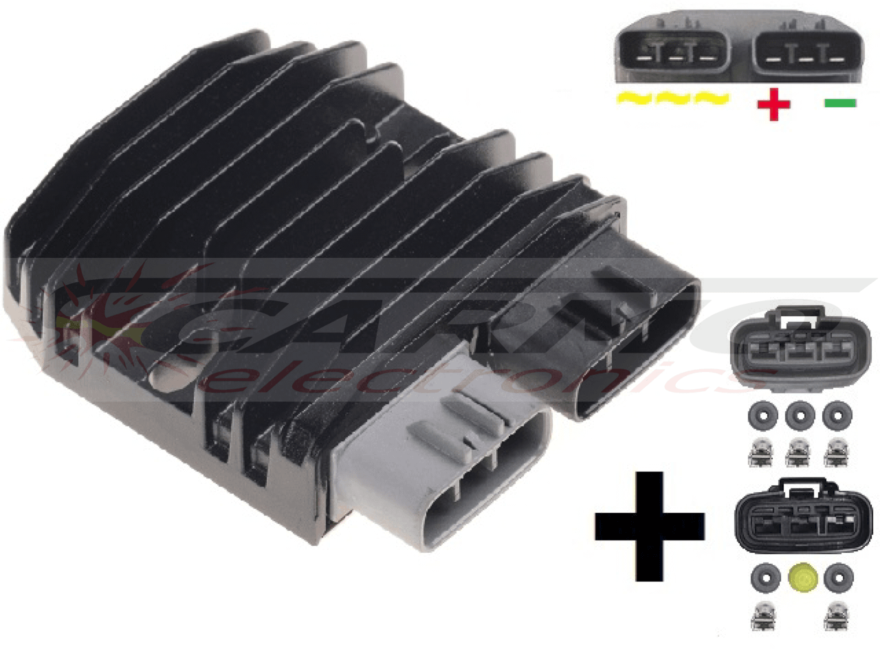 CARR5925 + contra Honda Kawasaki Polaris MOSFET Voltage regulator rectifier (improved SH847) - Clique na Imagem para Fechar