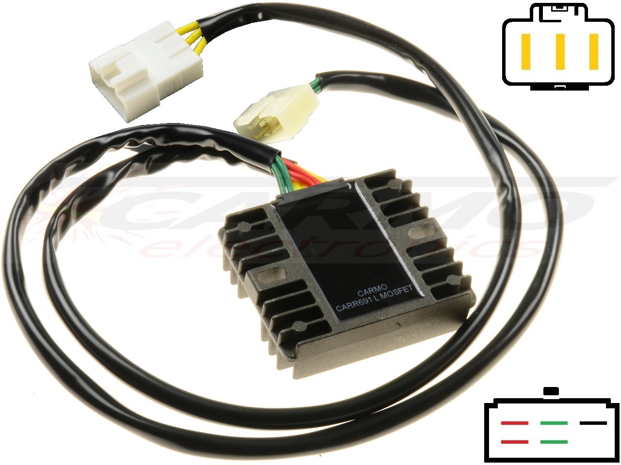 CARR694xx Honda CBR1100XX 2001 - 2006 MOSFET Voltage regulator rectifier - Clique na Imagem para Fechar