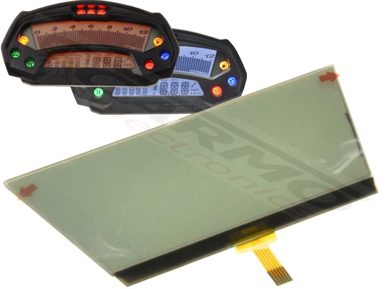 Ducati 659 696 796 Monster 795 796 1100 LCD screen display - Clique na Imagem para Fechar