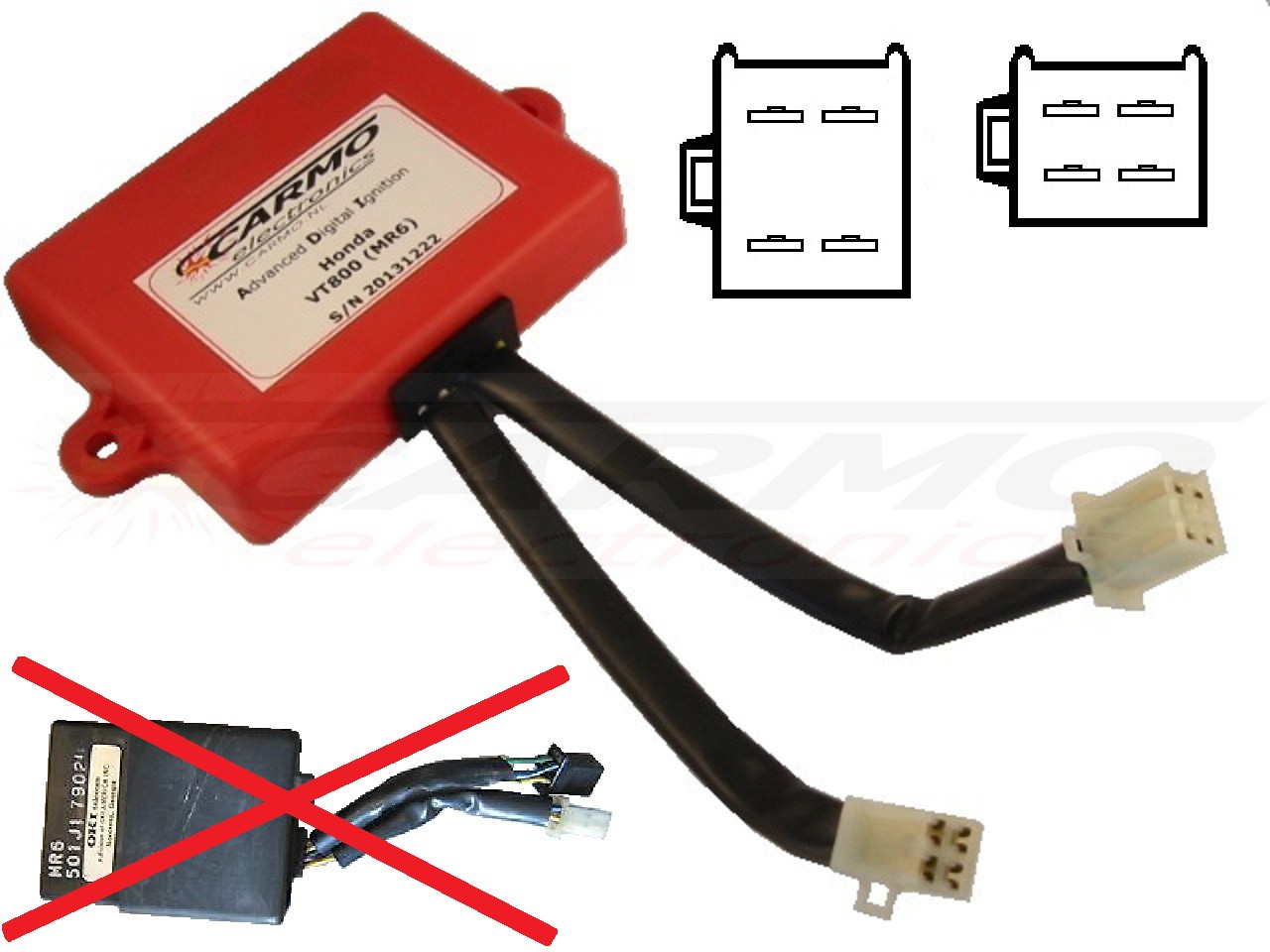 Melhorado Honda VT800 VT800c sombra igniter módulo de ignição CDI TCI Box (30410-MR6-006 - Clique na Imagem para Fechar