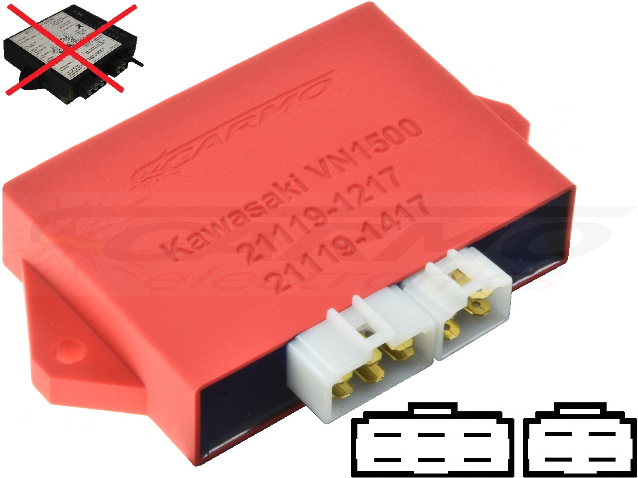 Kawasaki VN1500 ignição CDI TCI Box 21119-1217 21119-1417 - Clique na Imagem para Fechar
