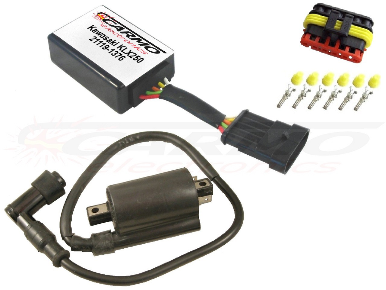 Módulo de Ignição Igniter CDI TCI Box para Kawasaki KLX250 KLX250R (21119-1376, 071000-0520, Denso) - Clique na Imagem para Fechar