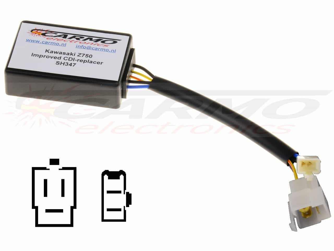 Kawasaki Z400 Z440 Z750 Z1000 Unidade CDI ECU Ignição (SH347) - Clique na Imagem para Fechar