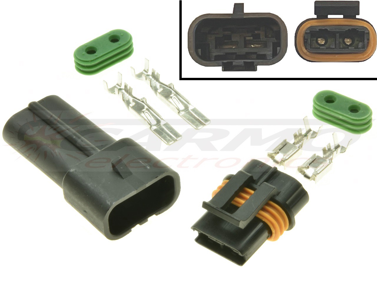 2 pole Motorbike Voltage regulator rectifier connector - Clique na Imagem para Fechar