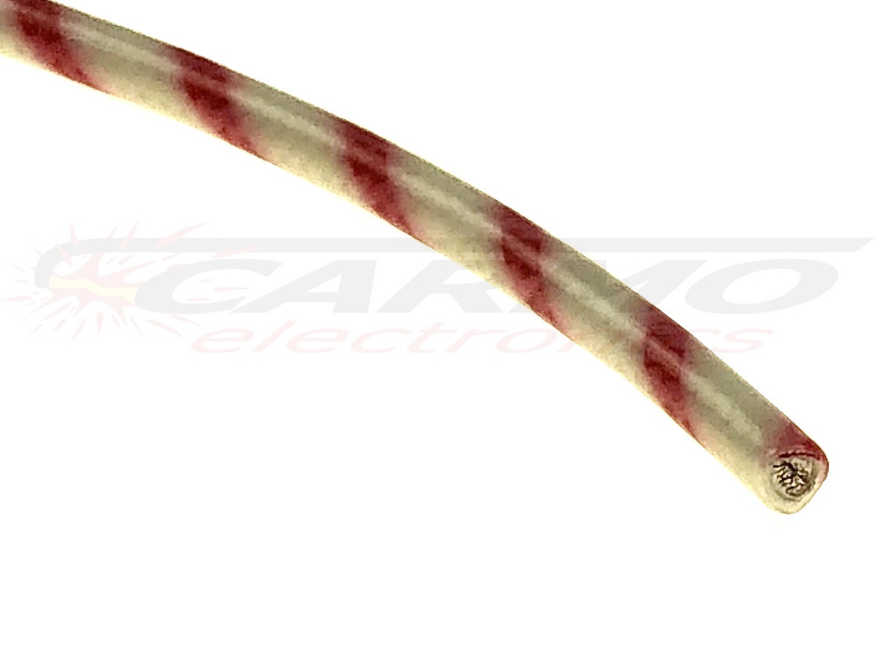 Automotive stator wire 2.50mm2 / AWG 14 (White/Red) - Clique na Imagem para Fechar