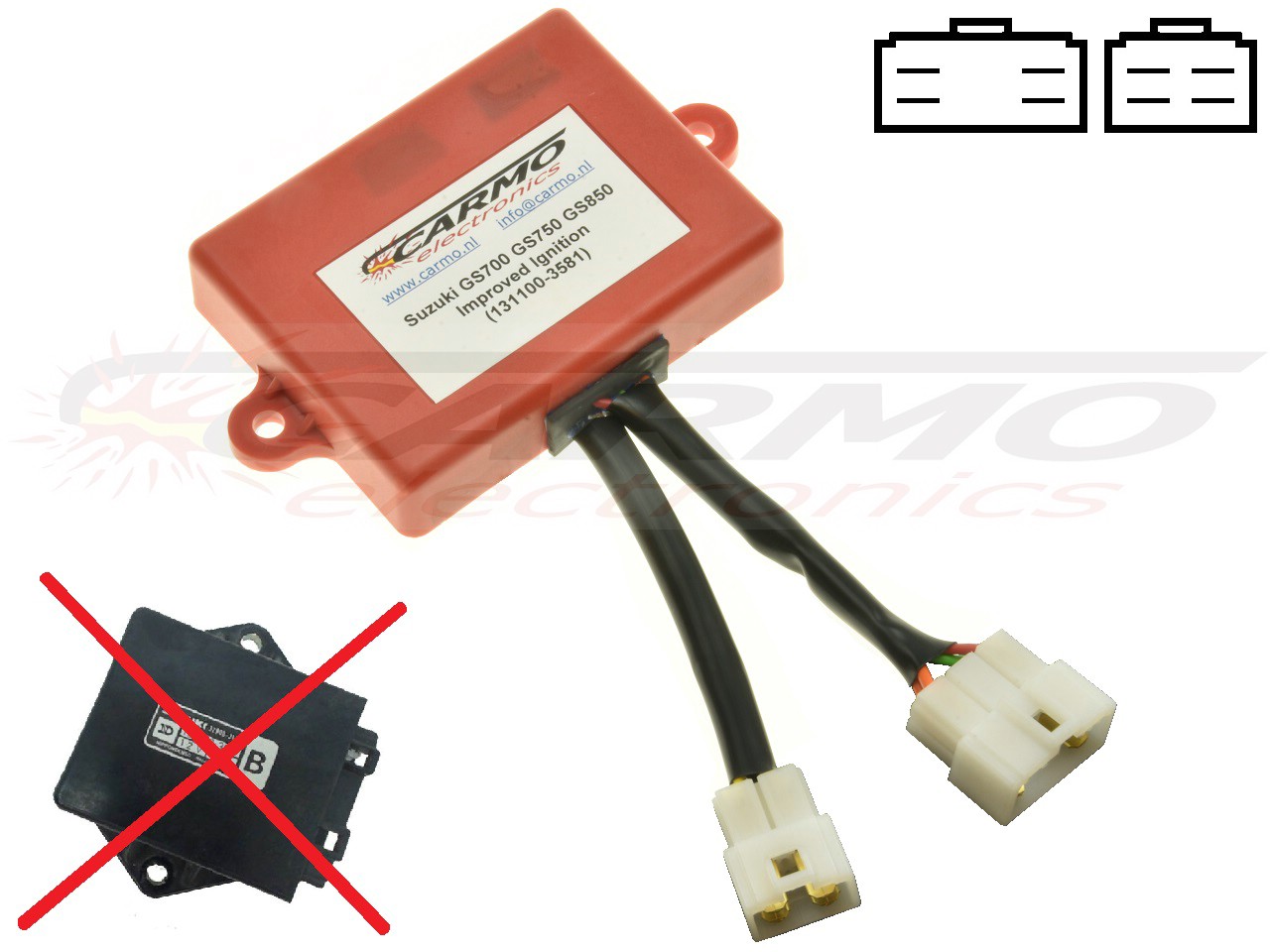 Suzuki GS700 GS750 GS850 igniter ignition module CDI TCI Box (131100-3580, 131100-3581) - Clique na Imagem para Fechar