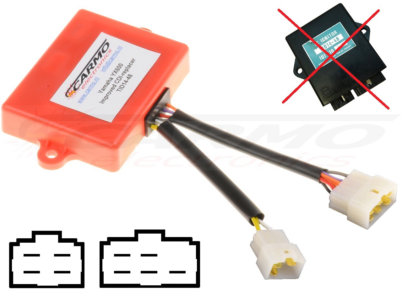 Yamaha YX600 FZ600 igniter ignition module CDI TCI Box (TID14-48 / 1UJ-10, 1UJ-82305-10-00) - Clique na Imagem para Fechar